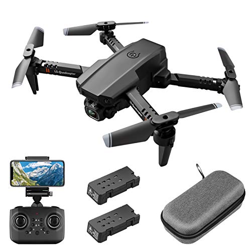 Mini drone con Telecamera HD 1080P FPV per adulti, quadricottero pieghevole RC con controllo gestuale, mantenimento dellaltitudine, modalità senza testa, ribaltamenti 3D, custodia per il trasporto