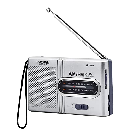 Mini Radio Portatile FM AM Radio DAB DAB+ Radio Digitale Multibanda BC-R21 con Antenna (Grigio)
