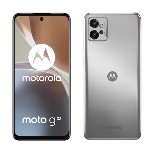 Motorola moto g32 (Tripla fotocamera 50MP, 5G, Display 6.5  FHD+ 120Hz, Qualcomm Snapdragon 680, batteria 5000 mAh, 4 128 GB espandibile, Dual SIM, Android 12, Cover Inclusa), Silver