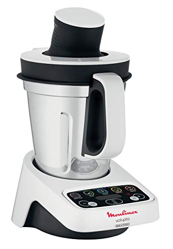 Moulinex HF4041 Volupta - Robot multifunzione da cucina (1000 Watt, 1,5 litri) bianco grigio scuro