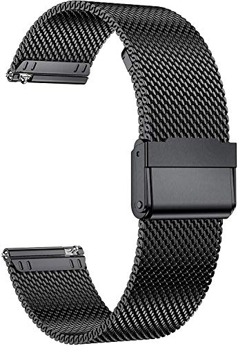 MUENShop 22mm Cinturino Compatibile con Huawei Watch GT 3 46mm Samsung Galaxy Watch 46mm Cinturini in Acciaio Inossidabile di Ricambio Compatibile con Orologi per Donna e Uomo