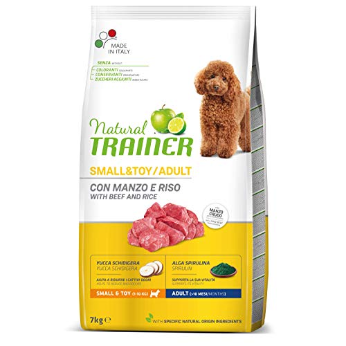 Natural Trainer - Cibo per Cani Small & Toy Manzo e Riso 7kg...