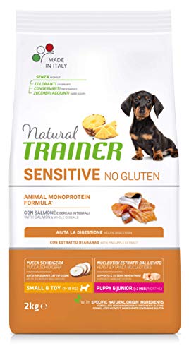 Natural Trainer Sensitive No Gluten Cibo per Cani Puppy&Junior con ...