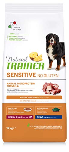 Natural Trainer Sensitive No Gluten Cibo per Cani Adulti con Anatra - 12kg