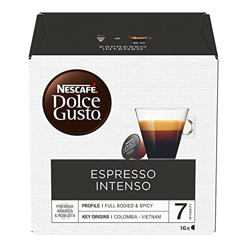 NESCAFÉ DOLCE GUSTO Espresso Intenso Caffè, 6 Confezioni da 16 capsule (96 capsule)