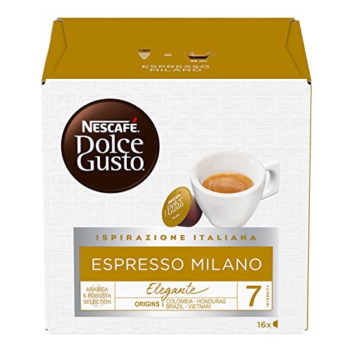 NESCAFÉ DOLCE GUSTO Espresso Milano Caffè, 6 Confezioni da 16 capsule (96 capsule)