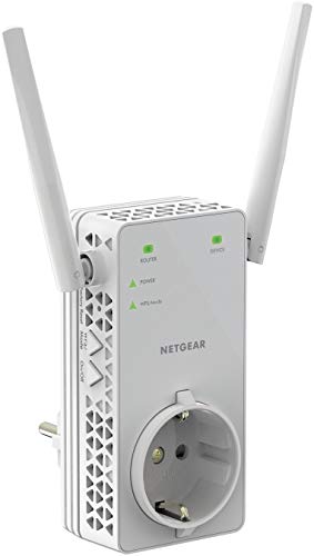 Netgear EX6130 Ripetitore WiFi AC1200, Velocità Passthrough, Range Extender Universale, Presa Passante, Access Point, Antenne Esterne