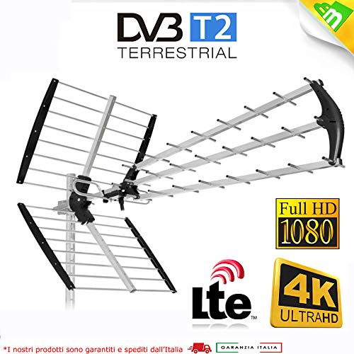 NEW! Antenna 45 elementi per Digitale Terrestre Mediaset Rai DVB-T2...
