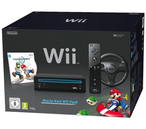 Nintendo Wii - Console Mario Kart Pack, Nera (Black)