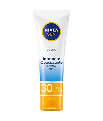 Nivea SUN Crema viso UV Idratante Opacizzante FP30 da 50 ml...