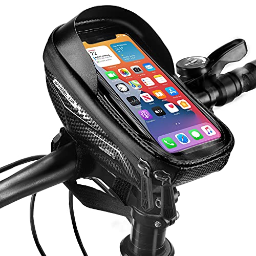 NIVEOLI Borsa Bici Telaio Portacellulare per Bicicletta, Porta Telefono da Bici MTB Borsello Impermeabile da Corsa con Touch Screen, Accessori MTB Compatibile con IPhone Samsung Xiaomi sotto 6.5  