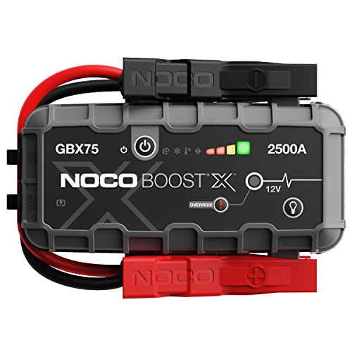 NOCO Boost X GBX75, Avviamento di Emergenza Portatile 2500A 12V UltraSafe, Booster al Litio Professionale, Cavi Batteria Auto e Powerbank per Motori Benzina fino a 8.5L e Motori Diesel fino a 6.5L
