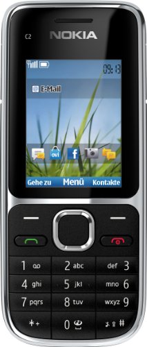 Nokia C2-01 Cellulare, schermo da 5,1 cm (2 pollici), fotocamera da 3,2 Megapixel, colore: Nero [importato da Germania]