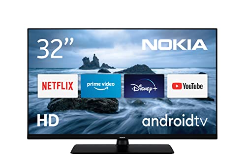 Nokia Smart TV - 32 Pollici 80cm Android TV HD Ready, HDR10, DVB-C S2 T2, Netflix, Prime Video, Disney+