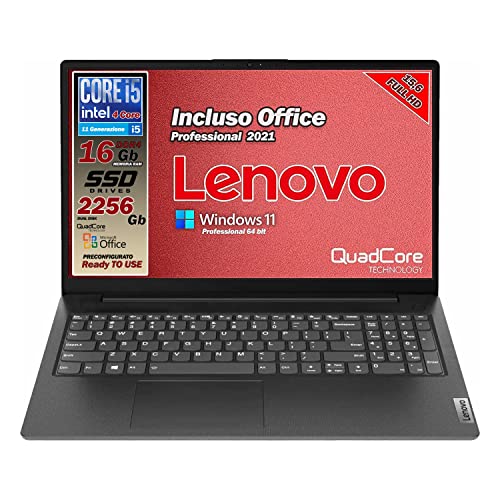 Notebook Lenovo SSD Intel i5 11 th, Display FULL HD 1920x1080 Led d...