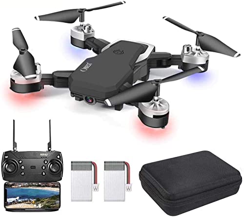 OBEST Drone con fotocamera 4K HD, doppia fotocamera e regolazione a 150°, evitamento intelligente degli ostacoli, mantenimento dell altitudine, capovolgimento 3D, volo della traiettoria (HJ28)