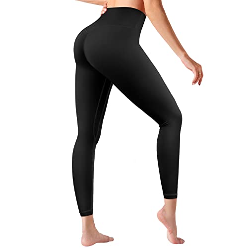 Oielai Leggins Donna A Vita Alta, Push up Leggings Sportivi Anticellulite con Tasca Interna per Fitness Yoga Pant