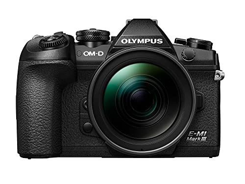 Olympus OM-D E-M1 Mark III Fotocamera di Sistema Micro Quattro Terzi, 20 MP, Stabilizzatore d Immagine a 5 Assi, Autofocus Potente, 4K Video, Wi-Fi, Bluetooth, Nero