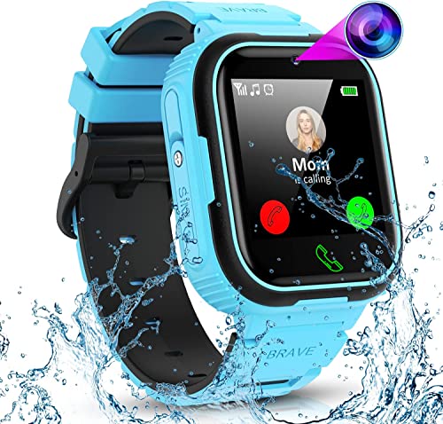 Orologio Smartwatch Bambini con GPS IP68 Impermeabile,Orologio Telefono per Ragazzo e Ragazza,SOS Fotocamera Sveglia Modalità Silenziosa,Orologio Intelligente Bambini 3-12 Anni Regalo