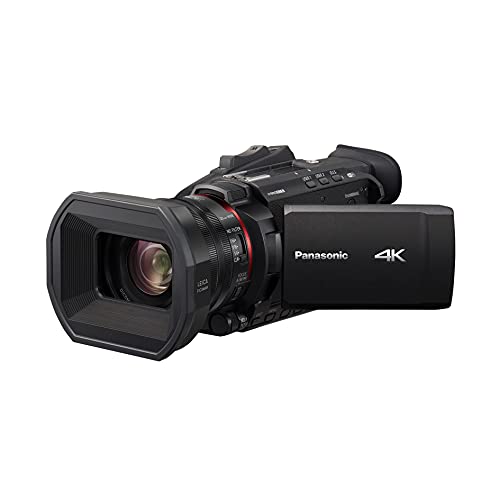 Panasonic HC-X1500E Videocamera 4k 60p, Schermo 3.5 , Controllo Wireless, Sistema Stabilizzazione Hybrid 5 assi, Grandangolo da 25mm, 2 Ghiere Manuali, Batteria Lunga Durata, Nero