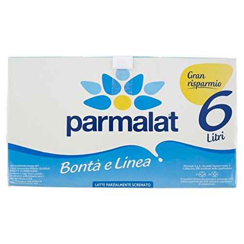 Parmalat Latte UHT Bontà e Linea parzialmente scremato, 6L...