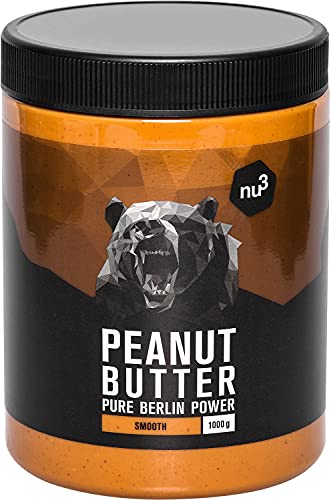 Peanut Butter (Burro di arachidi) - 1 kg - crema di arachidi 100% naturale - Puro burro di arachidi proteico senza zuccheri aggiunti - Produzione controllata - da nu3