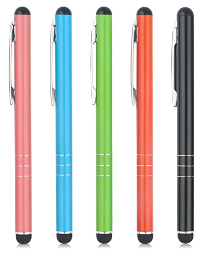 Penna per tablet, pennino capacitivo universale per iPad, iPhone, Samsung Galaxy e tutti i dispositivi (5 pezzi)