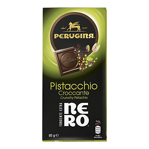 PERUGINA NERO Fondente Extra e Pistacchio Tavoletta di Cioccolato Fondente 85g