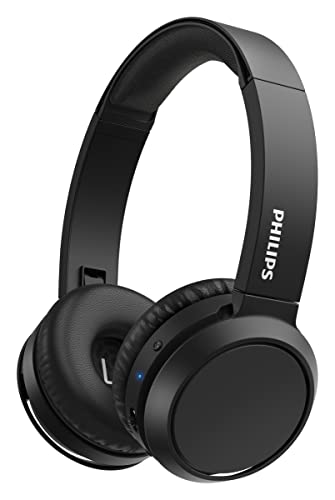 Philips H4205BK 00 Cuffie Bluetooth con Tasto Bass Boost, Bluetooth, 29 Ore di Riproduzione, Funzione Ricarica Rapida, Isolamento dai Rumori, Richiudibile, Nero