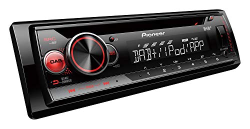 Pioneer DEH-S410DAB, 1DIN Autoradio, Lettore CD con FM e Dab+, MP3, USB e entrata AUX, Illuminazione RGB, Smart SYNC App, Equalizzatore a 5 Bande, Spotify