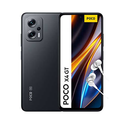 POCO X4 GT 5G - Smartphone 8+256GB, 6.6” 144Hz DynamicSwitch DotDisplay, MediaTek Dimensity 8100, Tripla 64MP, 5080mAh, 67W Turbo Charging, Black (versione IT + garanzia 2 anni) con Alexa