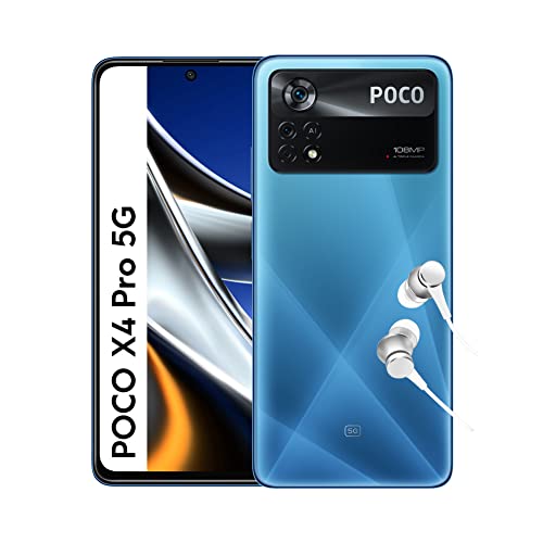 POCO X4 Pro 5G - Smartphone 6+128GB, 6.67” 120Hz AMOLED DotDisplay, Snapdragon 695, 108MP Tripla Fotocamera, 5000mAh, Laser Blue (Versione IT + 2 Anni di Garanzia) con Alexa mani libere