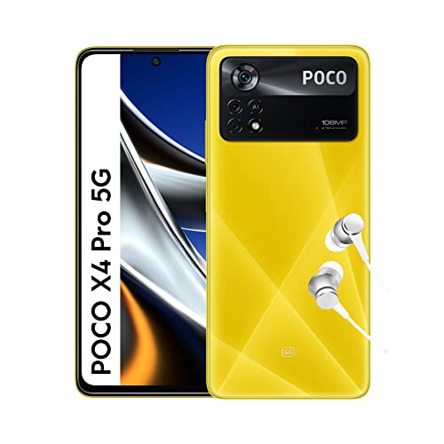 POCO X4 Pro 5G - Smartphone 8+256GB, 6.67” 120Hz AMOLED DotDisplay, Snapdragon 695, 108MP Tripla Fotocamera, 5000mAh, POCO Giallo (Versione IT + 2 Anni di Garanzia) con Alexa mani libere