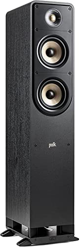 POLK AUDIO Signature Elite ES50 - Diffusori da Pavimento (singolo diffusore) Hi-Res Audio con Certificazione compatibilità con Dolby Atmos e Dts: X, Tweeter da 1  e (2) Woofer da 5.25 , nero
