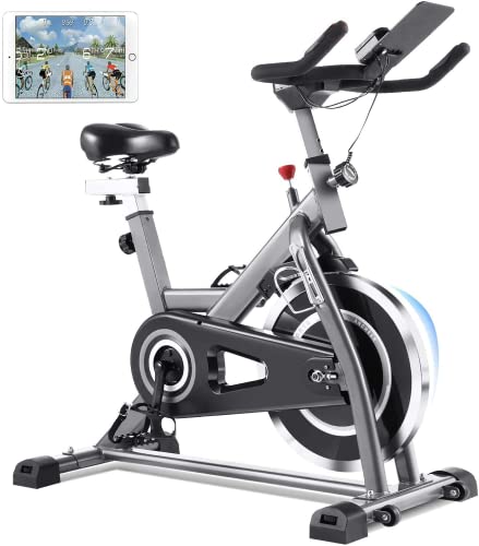 Profun Cyclette Fitness Professionale, Volano da 16 22 kg, App di Connessione, Display LCD, Resistenza Regolabile   Sella   Manubrio, Usato per la Casa.