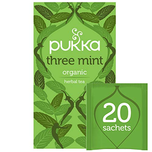 Pukka Herbs | Three Mint | Tisana Biologica con 3 tipi di menta | 20 filtri