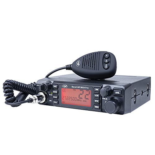 Radio CB PNI Escort HP 9001 PRO ASQ regolabile, AM-FM, 12V   24V, 4W, Scan, Dual Watch, ANL, display multicolore