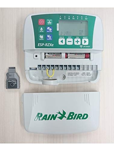 Rain Bird RZXe4i 230 Programmatore 230V 4 Stazioni, Bianco Verde, 3.90 X 20.1 X 19.9