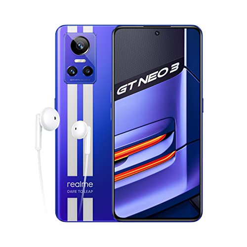 realme GT NEO 3 150W - 12+256GB 5G Smartphone, Ricarica SuperDart 150W, MTK Dimensity 8100 5 nm, Display SuperOLED 120Hz, Camera AI 50MP, Dual Sim, NFC,Nitro Blue