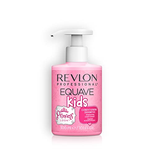 REVLON PROFESSIONAL EQUAVE KIDS PRINCESS LOOK CONDITIONING SHAMPOO, Shampoo Districante per Bambine, Shampoo Idratante per Bambine, Shampoo Gel Detergente Delicato per Bambine – 300 ml