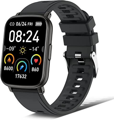 Rinsmola Smartwatch, 1,69   Full Touch Orologio Fitness Uomo Donna, Fitness Tracker Contapassi Calorie Cardiofrequenzimetro da Polso Impermeabile IP67 con Cronometri, Smart Watch per Android iOS