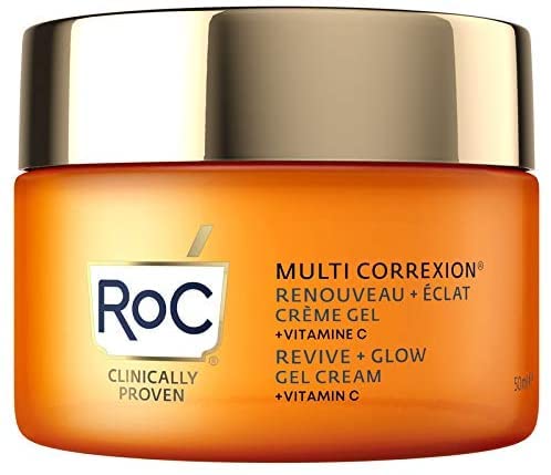 RoC - Multi Correxion Revive + Glow Crema Gel Vitamina C - Anti Rughe e Invecchiamento - Crema Idratante Rassodante - 50ml