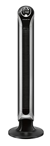 Rowenta VU6670 Eole Infinite, ventilatore a torre, timer fino a 8 ore, 3 velocità, telecomando, spegnimento automatico, nero