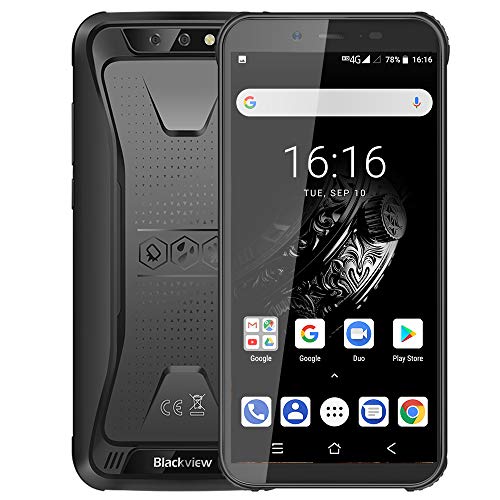 Rugged Smartphone in Offerta 4G, Blackview BV5500 Plus Android 10 Cellulare Antiurto con 8MP Dual Camera, 5.5 Pollici HD+, 4400mAh Batteria, 3GB RAM+32GB ROM 128GB Espandibili Outdoor Telefono-Nero
