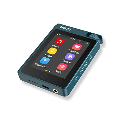 RUIZU HiFi Lettore MP3 Lossless DSD Digital Bluetooth 5.0 WiFi lettore audio portatile ad alta risoluzione 64 GB Supporta fino a 512 GB scheda SD da 2,8 pollici schermo TFT