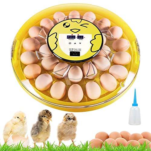Sailnovo Incubatrice per uova automatica, macchina da cova per pollame digitale, controllo della temperatura e girauova automatico, incubatrice per uova da 12-35 per polli, anatre, uccelli, quaglie