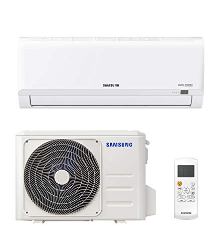 Samsung Clima AR30 Malibu Climatizzatore Monosplit, 9000 BTU, GAS R32, AR09TXHQBWKNEU+AR09TXHQBWKXEU, [Classe di efficienza energetica A++ A+]