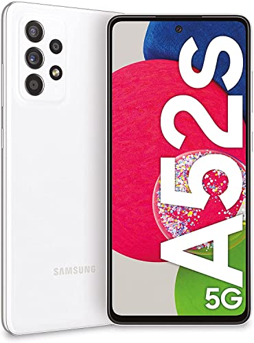 Samsung Galaxy A52s 5G Smartphone, Display Infinity-O FHD+ da 6,5 pollici, 6GB RAM e 128GB di memoria interna espandibile, Batteria 4.500 mAh e Ricarica Ultra-Rapida White [Versione Italiana]