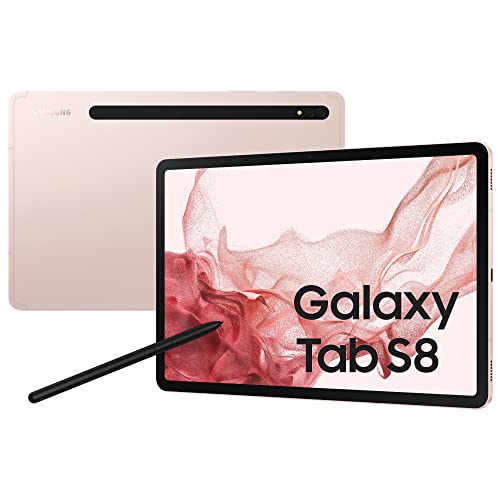 Samsung Galaxy Tab S8 Tablet Android 11 Pollici 5G RAM 8 GB 256 GB Tablet Android 12 Pink Gold [Versione italiana] 2022