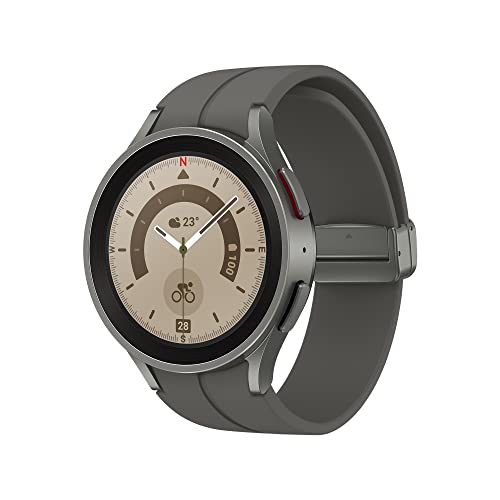 Samsung Galaxy Watch5 Pro Bluetooth 45 mm Orologio Smartwatch, Monitoraggio Benessere, Fitness Tracker, Batteria a lunga durata, Gray Titanium [Versione Italiana]
